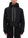 Rick Owens Drkshdw "alice Dropped" Parka In Black