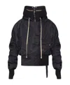Rick Owens Drkshdw Alice Extra-long Sleeve Parka Jacket In Black