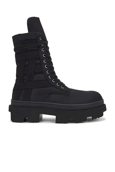 Rick Owens Drkshdw Army Megatooth Ankle Boot In Black
