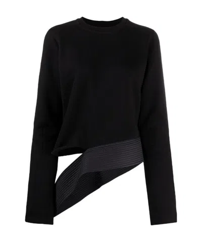 Rick Owens Drkshdw Asymmetric Cut Out Top In Black