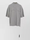 Rick Owens Drkshdw Asymmetric Hem Cotton Fleece T-shirt In Gray