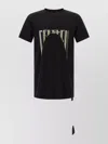 Rick Owens Drkshdw Black Crewneck T-shirt With Logo Print On The Front In Cotton Man In Black