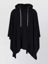 Rick Owens Drkshdw Asymmetric Hem Hooded Sweatshirt Design In Neutral