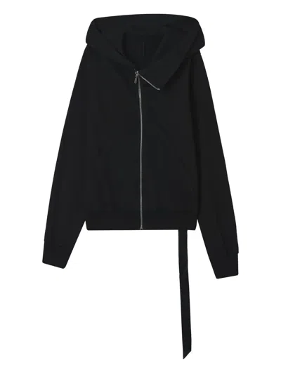 Rick Owens Drkshdw Asymmetric Zip-fastening Hoodie In Black