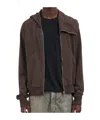 Rick Owens Drkshdw Asymmetric Zip-fastening Hoodie In Brown