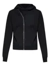 Rick Owens Drkshdw Asymmetrical Zipper Sweatshirt In Black