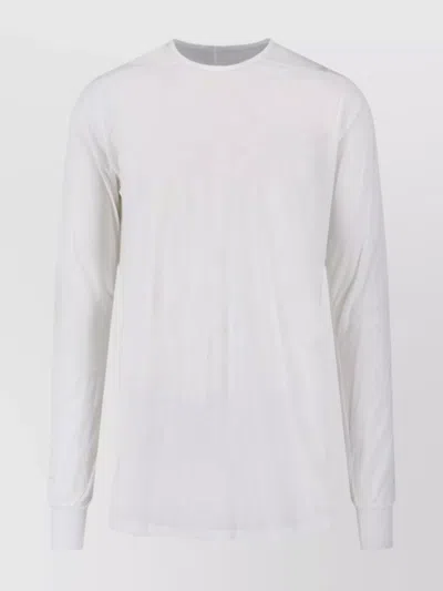 Rick Owens Drkshdw Asymmetrical Graphic Patch Short Sleeve Top In Gray