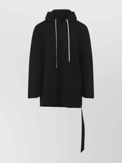 RICK OWENS DRKSHDW ASYMMETRICAL HEM LONG SLEEVE HOODIE