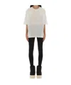 Rick Owens Drkshdw Asymmetrical-hem Organic Cotton Top In Neutral