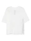 Rick Owens Drkshdw Asymmetrical-hem Organic Cotton Top In White