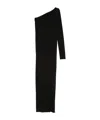 Rick Owens Drkshdw Ziggy One Shoulder Maxi Dress In Black