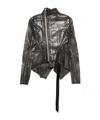 Rick Owens Drkshdw Asymmetrical Zip-front Jacket In Black