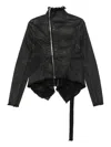 Rick Owens Drkshdw Asymmetrical-zip Jacket In Black