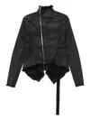 Rick Owens Drkshdw Asymmetrical Zip Jacket In Black