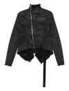 Rick Owens Drkshdw Asymmetrical Zip Jacket In Black