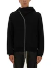 Rick Owens Drkshdw Hooded Sweater Kangaroo Pocket In Black