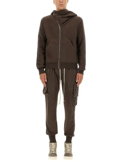 RICK OWENS DRKSHDW RICK OWENS DRKSHDW ASYMMETRICAL ZIPPER SWEATSHIRT