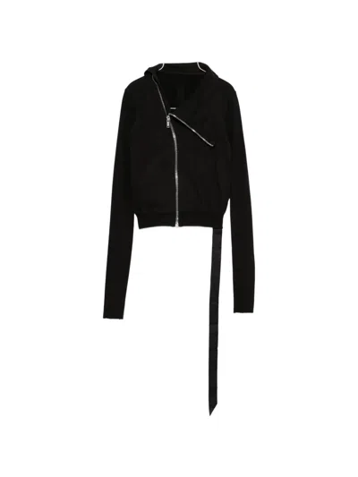 Rick Owens Drkshdw Asymmetric-zip Sweatshirt In Black