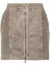 Rick Owens Drkshdw Babel Mini Skirt In Brown