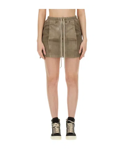 RICK OWENS DRKSHDW RICK OWENS DRKSHDW LIDO DRAWSTRING MINI SKIRT