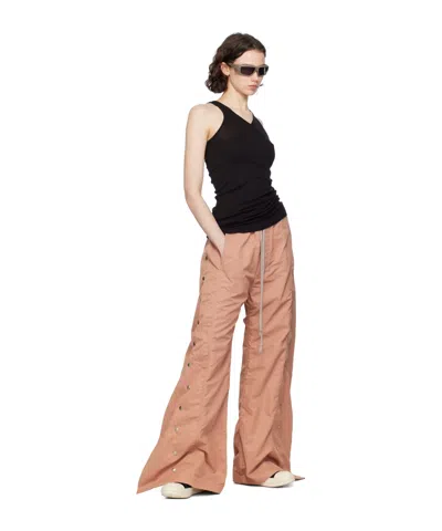 Rick Owens Drkshdw Pink Babel Pusher Track Pants In 13 Dark Pink