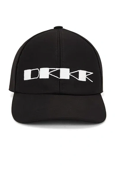 Rick Owens Drkshdw Logo-embroidered Baseball Cap In White/black