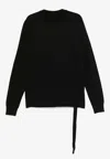 Rick Owens Drkshdw Black Hollywood Crewneck Sweatshirt In Black
