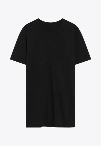 Rick Owens Drkshdw Basic Crewneck T-shirt With Strap In Black