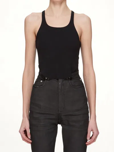Rick Owens Drkshdw Basic Cropped Tank In Black