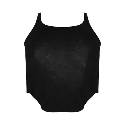 Pre-owned Rick Owens Drkshdw Basic Cropped Tank 'black' | Women's Size M