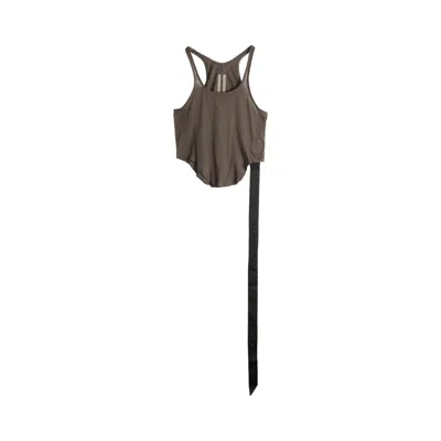 Pre-owned Rick Owens Drkshdw Basic Tank Cropped Top 'dark Dust' | Brown | Women's Size M