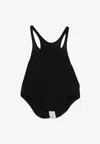 Rick Owens Drkshdw Basic Vintage-effect Tank Top With Strap In Black