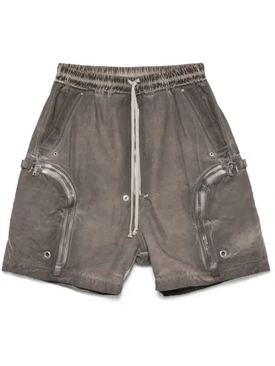 Rick Owens Drkshdw Bauhaus Drawstring Shorts In Brown