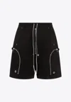 Rick Owens Drkshdw Drkshdw By Rick Owens Relaxed-fit Bermuda Shorts With Drawstring In Black