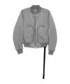 Rick Owens Drkshdw Bauhaus Flight Bomber Jacket In Gray