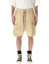 Rick Owens Drkshdw Beige Cargobela Shorts