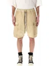 Rick Owens Drkshdw Beige Cargobela Shorts In Neutrals