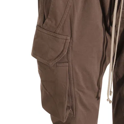 Rick Owens Drkshdw Beige Cotton Mastodon Cut Pants In Brown