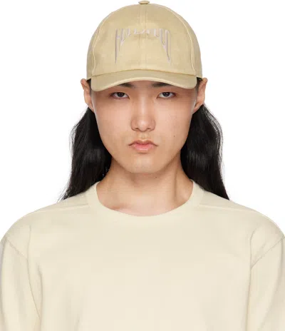 RICK OWENS DRKSHDW BEIGE 'HOLLYWOOD' BASEBALL CAP