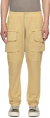Rick Owens Drkshdw Beige Hollywood Creatch Cargo Drawstring Pants In 81 Parchment