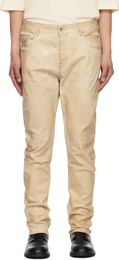 Rick Owens Drkshdw Beige Hollywood Detroit Cut Jeans In 81 Parchment