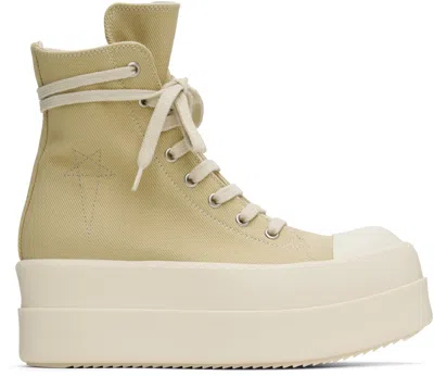 RICK OWENS DRKSHDW BEIGE HOLLYWOOD DOUBLE BUMPER SNEAKS SNEAKERS