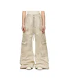 Rick Owens Drkshdw Beige Hollywood Double Cargo Jumbo Belas Jeans In Nude