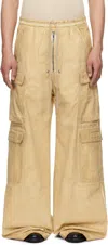 Rick Owens Drkshdw Beige Hollywood Double Cargo Jumbo Belas Pants In 81 Parchment