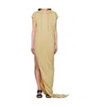 Rick Owens Drkshdw Beige Hollywood Edfu T Maxi Dress In Multi