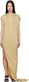 Rick Owens Drkshdw Beige Hollywood Edfu T Maxi Dress In 81 Parchment