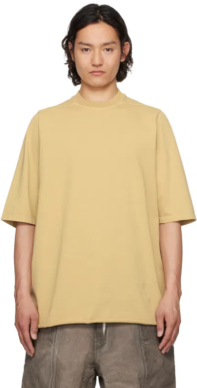 Rick Owens Drkshdw Beige Hollywood Jumbo Ss T-shirt In 81 Parchment