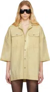 Rick Owens Drkshdw Beige Hollywood Magnum Tommy Shirt In 81 Parchment