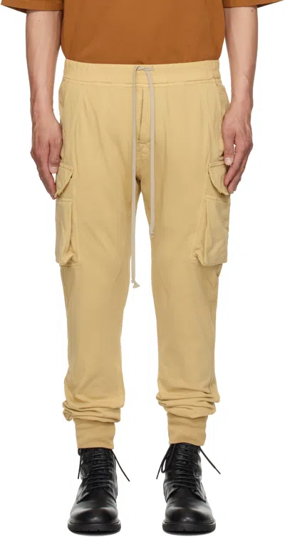 Rick Owens Drkshdw Beige Hollywood Mastodon Cut Cargo Pants In 81 Parchment