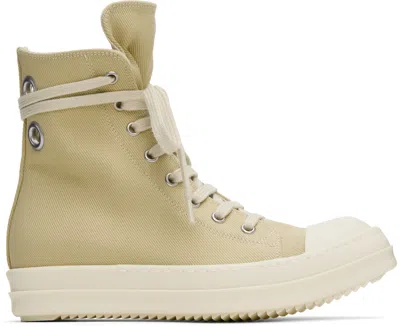 Rick Owens Drkshdw Double Bumper High Top Casual Shoes In 8111 Parchment/milk